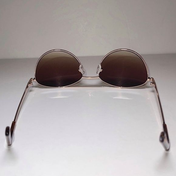 Pre-Owned O by Oscar De La Renta Aviator Olivia Brown Sunglasses O4059F